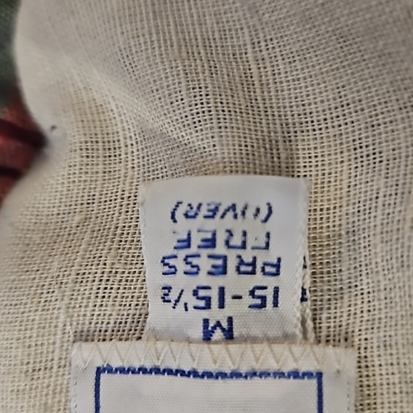 Vintage H.I.S Western Pearl Snap Shirt  sz M Plaid with  Cream accent yoke and - Picture 10 of 11